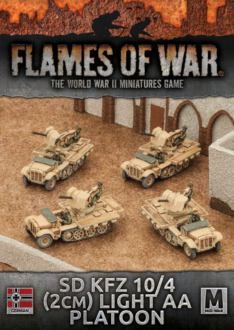 Flames Of War SD KFZ 10/4 (2cm) Light AA Platoon