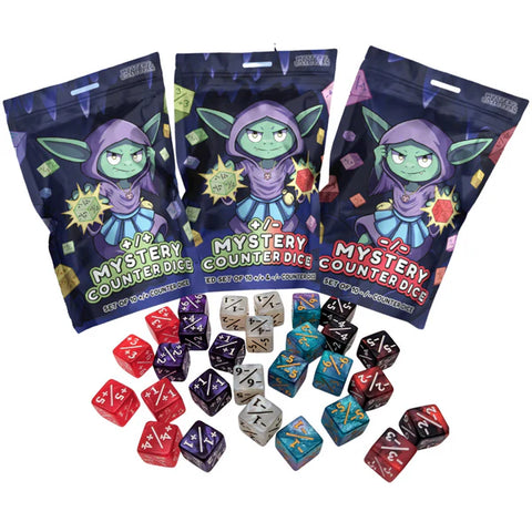 Mystery Dice Gobiln Counter Dice Mystery Bags Split +/+ -/-